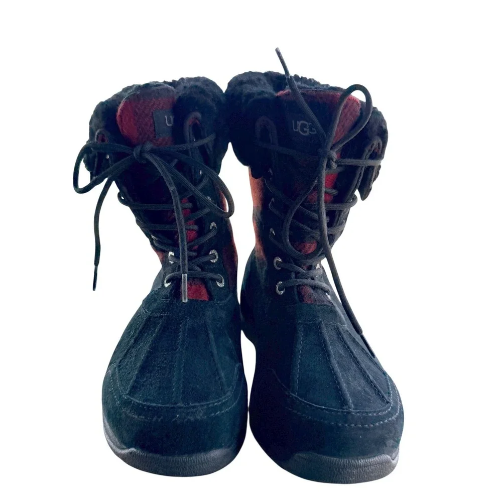 UGG Men 9.5 Butte Redwood Winter Snow Boots Waterproof Buffalo Plaid Mountain